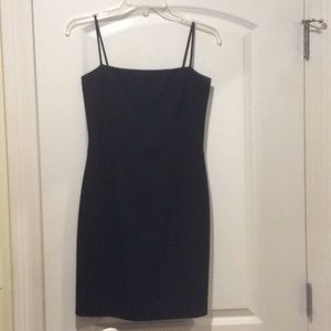 Black spaghetti strap formal dress
